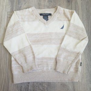 Nautica Boys Striped V-Neck Sweater 2T